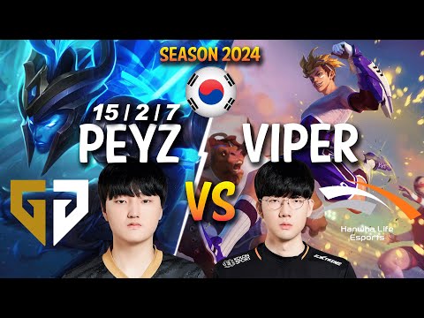 GEN Peyz vs HLE Viper - Peyz KALISTA vs Viper EZREAL ADC - Patch 14.1 KR Ranked | lolrec