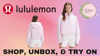 Lululemon Scuba Oversized Half Zip Hoodie (Meadowsweet Pink) UNBOXING & Try On | The Fashion Try On