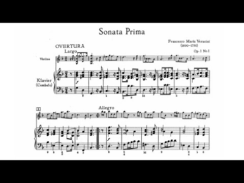 F. M. Veracini - Violin Sonata in G minor [follow score video]