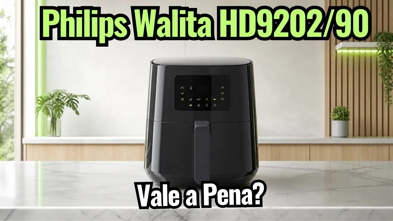 Miniatura da avaliação em vídeo de Fritadeira Airfryer Philips Walita Digital 7,2L Preta 110V