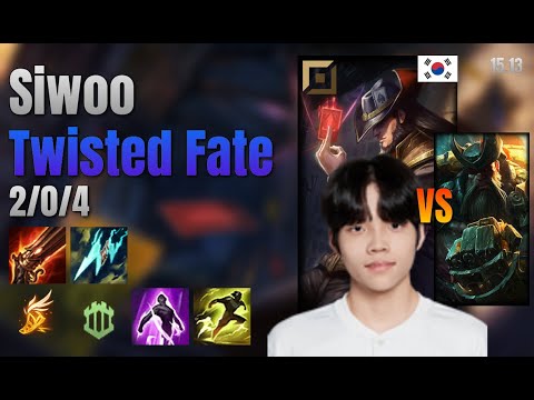 Siwoo Top Twisted Fate vs Gangplank lol KR solo rank Full Game 15.13 | 시우 트위스티드 페이트 vs 갱플랭크