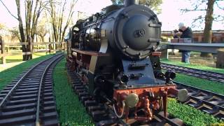 preview picture of video 'Gauge 1 WYKO BR96 BR81 BR56 at Casarile layout'