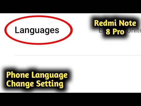 Redmi Note 8 Pro Phone Language Change Setting