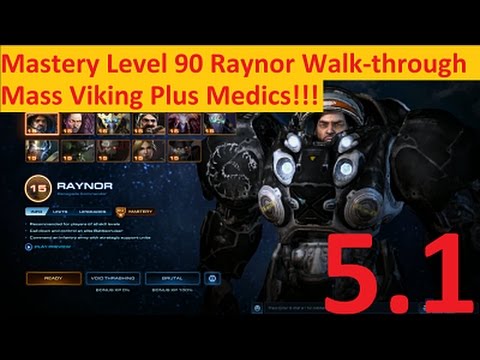 StarCraft 2: Mass Vikings Plus Medics! Mastery Level 90 Raynor Walk-through