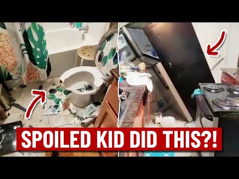Spoiled kid DESTROYS house after mom took away his phone?!