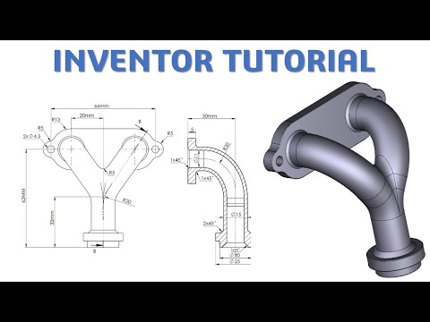 Inventor 2021 Tutorial #219 | 3D Modeling Pipe With Flange Design Basic