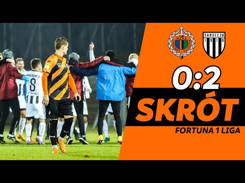 FORTUNA 1 LIGA: Chrobry Głogów - Sandecja Nowy Sącz 0:2 (skrót)