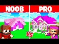 Noob VS Pro : MEGA Maison de BARBIE sur Minecraft !
