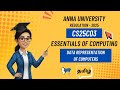 Data Representation In Essentials Of Computing Tamil CS25C03 Anna University Regulation 2025