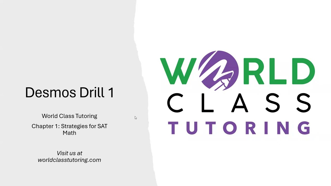 Desmos tutorial video for SAT math - World Class Tutoring YouTube