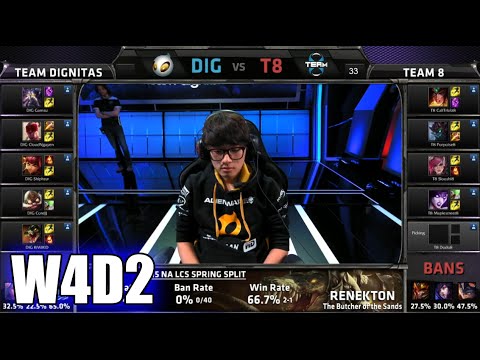 Dignitas vs Team 8 | S5 NA LCS Spring 2015 Week 4 Day 2 | DIG vs T8 W4D2G5 VOD 60FPS