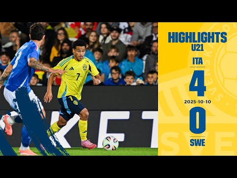 Highlights U21 | Italien–Sverige 4-0 | Klar förlust i EM-kvalet