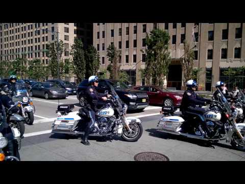 NYPD Highway Patrol motorcycle unit on 9/11 parade 2016