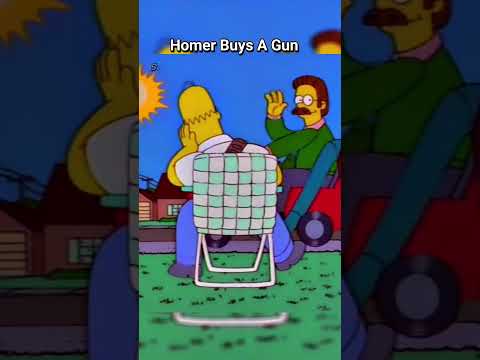 Homer Buys a Gun #simpsons #shorts #thesimpsons #funny #funnyvideo
