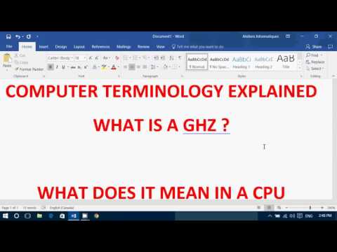 What is a Ghz and what does it mean in the computer and CPU speeds