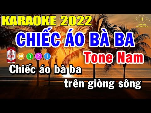 Chiếc Áo Bà Ba Karaoke Tone Nam Nhạc Sống | Trọng Hiếu