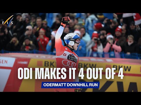 Odermatt's Unbelievable Downhill Winning Run in Wengen | FIS Alpine