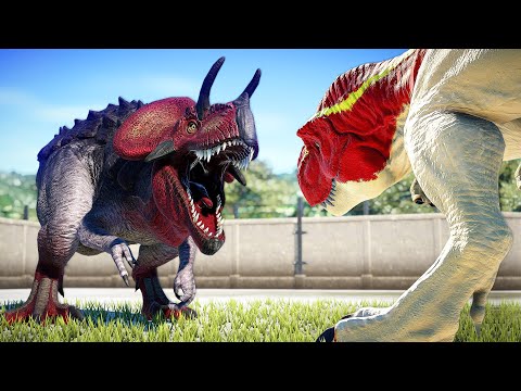 Ultimasaurus Vs Tyrannosaurus Rex | Fight & Breakout 🌍 Jurassic World Evolution (4K)