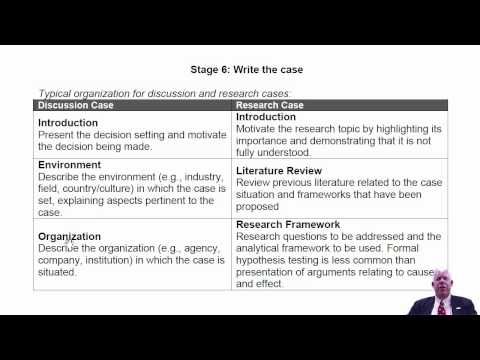 Case Writing Checklist, Stage 6