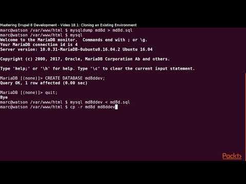 Mastering Drupal 8 Development Cloning an Existing Environment| packtpub com