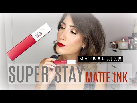 SUPER STAY MATTE INK de Maybelline | ¿Cuánto duran? | ¿Son pegajosos? | REVIEW + DEMO