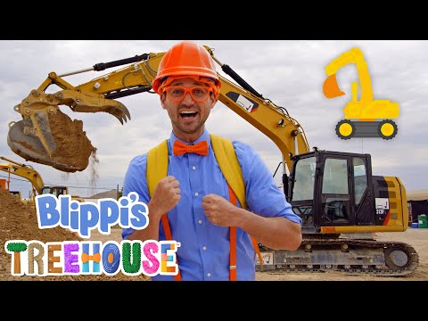 Blippi Explores Construction Vehicles! | Blippi's Treehouse | Fun and Educational Videos for Kids