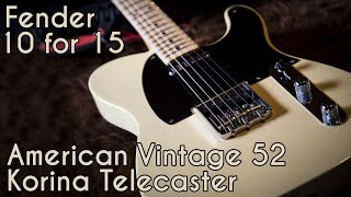 Video thumbnail for Fender 10 for 15 American Vintage 52 Korina Telecaster Demo by Erik