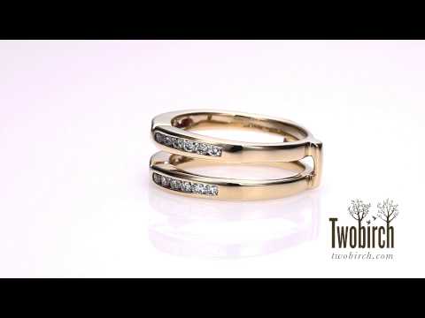 0.51ct. Round X Design Channel Set Ring Guard - TwoBirch TB-GUARD-0006-WG-H