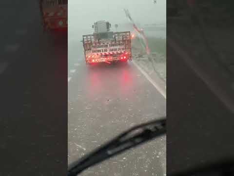 Granizo en ruta 19 entre Monte Cristo y Piquillín, Córdoba 7/10/26 #granizo