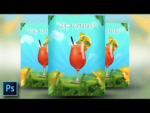 Photoshop Tutorials | How to Design Professional juice Poster | IN Photoshop