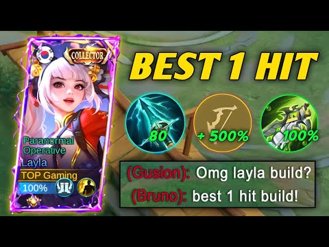 GLOBAL LAYLA NEW 1 HIT BUILD SOLO RANKED!! (op build) Build Top Global Layla 2025 - MLBB