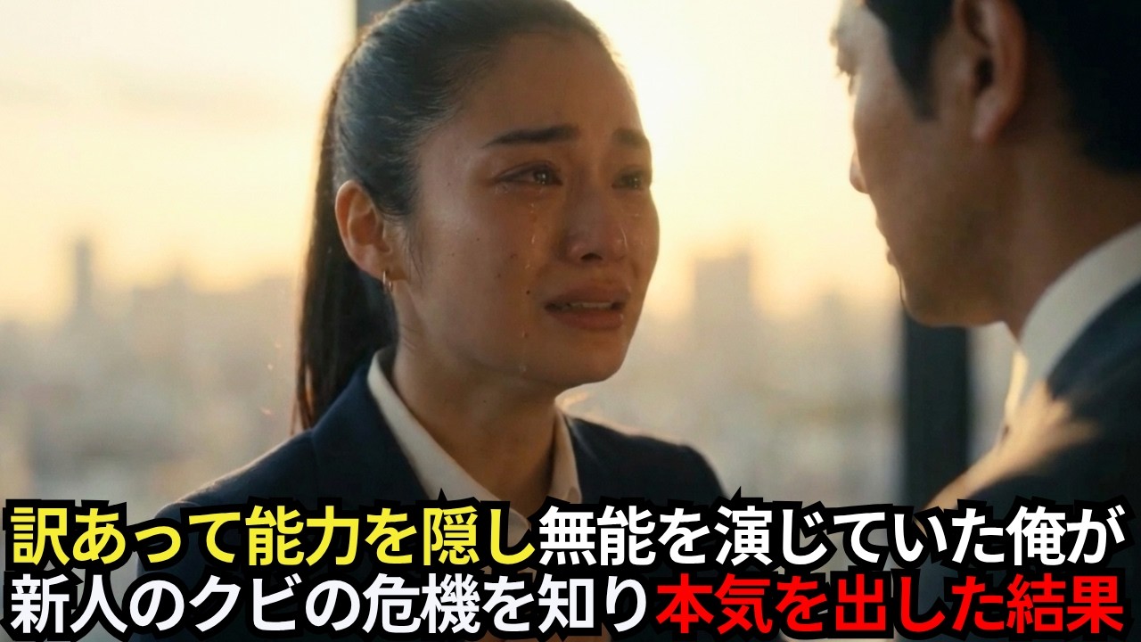 訳あって5年間「無能のフリ」をし続けた35歳の窓際社員。ある日、将来有望な女性新入社員が上司に嵌められクビの危機に！本気を出して助けた結果…【感動する話】