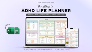 Life Planner Tutorial - Habit Tracker - Goals - Budget - To-do list - 