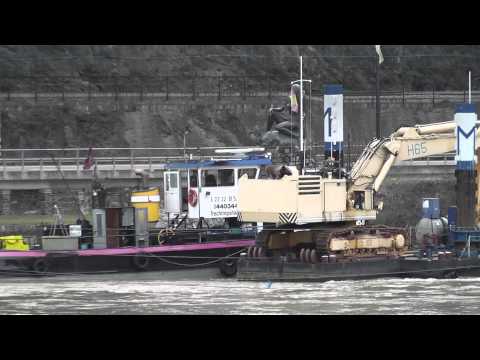 Schiffsunfall an der Loreley, 21.01.2011, 10:00h, Teil 1