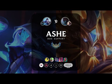 Ashe Support vs Maokai - KR Challenger Patch 14.2