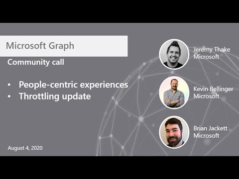 Microsoft Graph Community Call August 2020