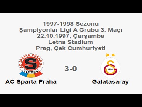 AC Sparta Prag 3-0 Galatasaray 22.10.1997 - 1997-1998 UEFA Champions League Group A Matchday 3