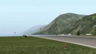 preview picture of video 'X-Plane 10 - Bad landing at Shelter Cove, California'