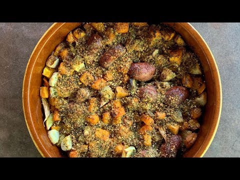 Tian de légumes d'automne à la saucisse