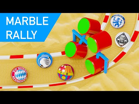 Marble Race Sand Rally - 16 Football Clubs Tournament