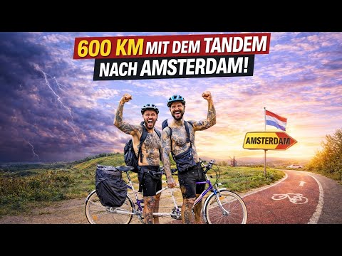 WITHOUT MONEY & WITHOUT CLOTHES by tandem bike to AMSTERDAM! (BROject Amsterdam - Ep. 1)