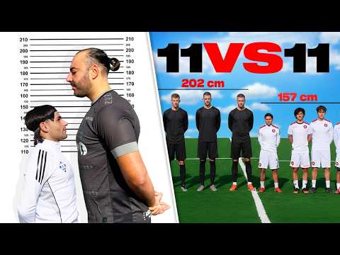 11 Giants vs 11 Mini Players! | Who Would Win?