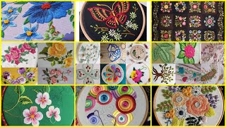 Hand embroidery designs for cushion / pillow / tablecloth |floral embroidery designs