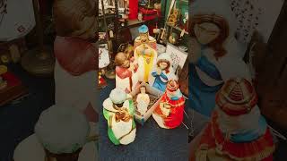 Vintage Blow Mold Nativity Scene! @youtubecreators #youtubeshorts
