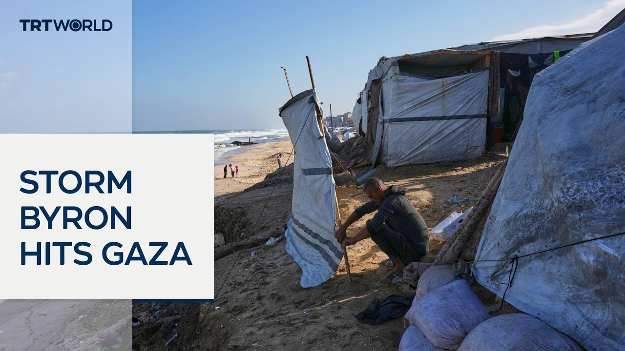 Gaza shelters flood as severe weather hits
