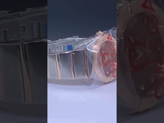 ساعة أوميغا كونيستيليشن ستيل وذهب وردي 25 مم مرصعة بألماس داخلي طبق