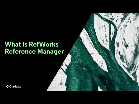 RefWorks Reference Manager software