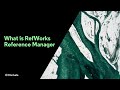 RefWorks Reference Manager software