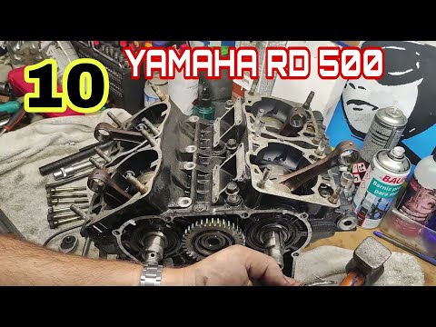 10 😬Desmontar cilindros, quitar tornillos bloque y abrir cárteres😬 🛠️Motor Yamaha RD500