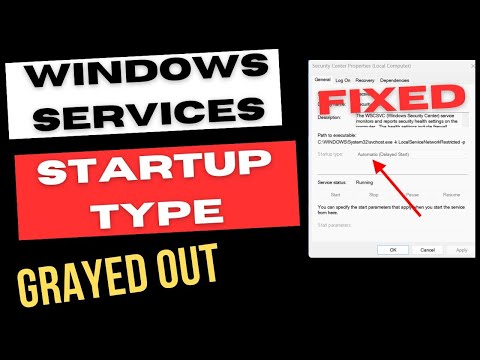 Windows Services Startup Type is Grayed Out Error Fixed